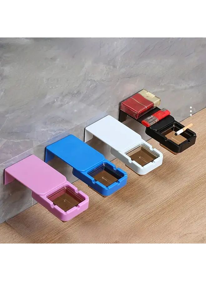 Wall Mounted Ashtray With Rotating Lid And Storage Shelf Random Color - Image 1